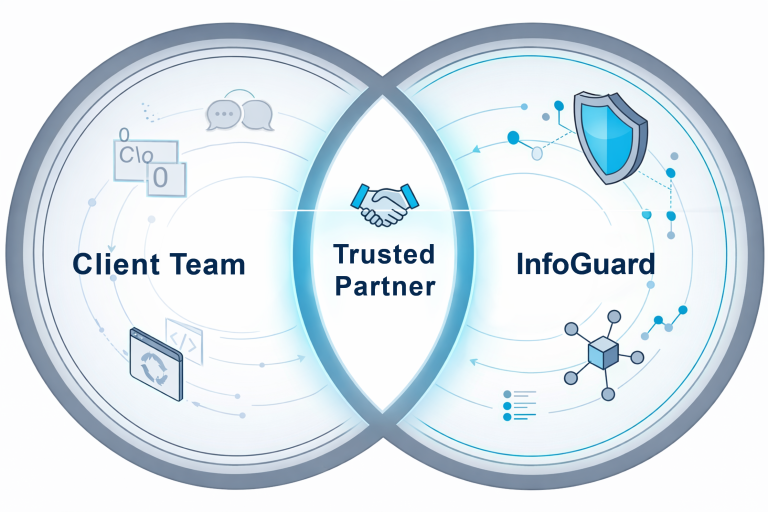 InfoGuard security team partnering with a client